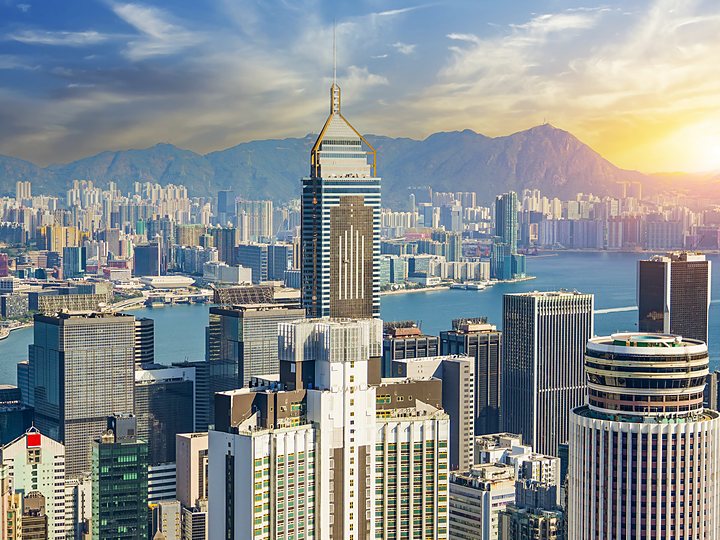 Hongkong, die Türme über dem Victoria Harbour