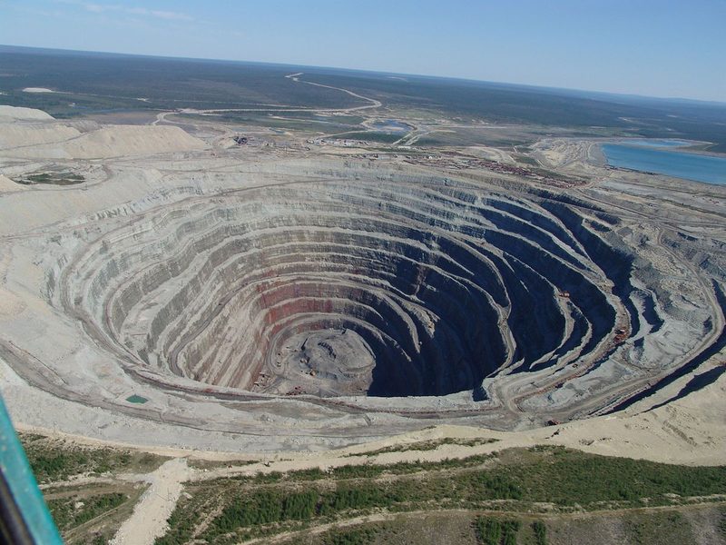 Diamantenmine aus der Luft